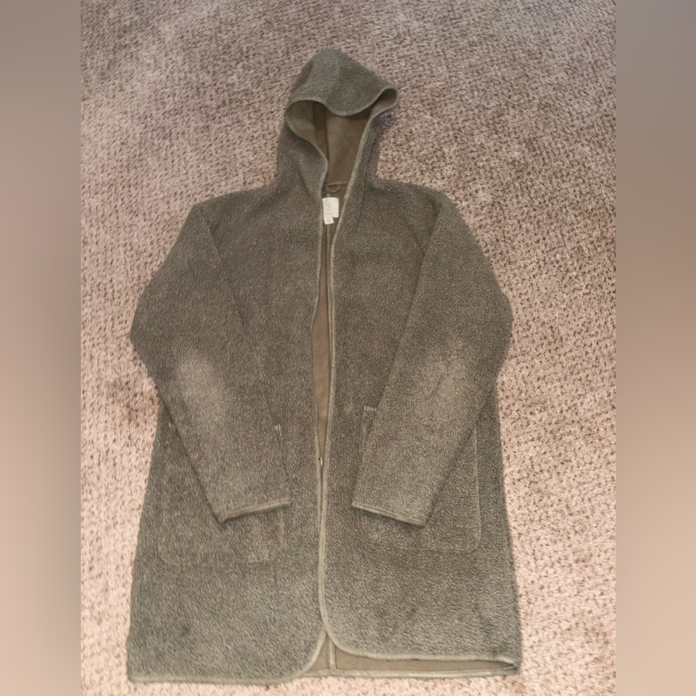 Cozy Green Hooded Cardigan